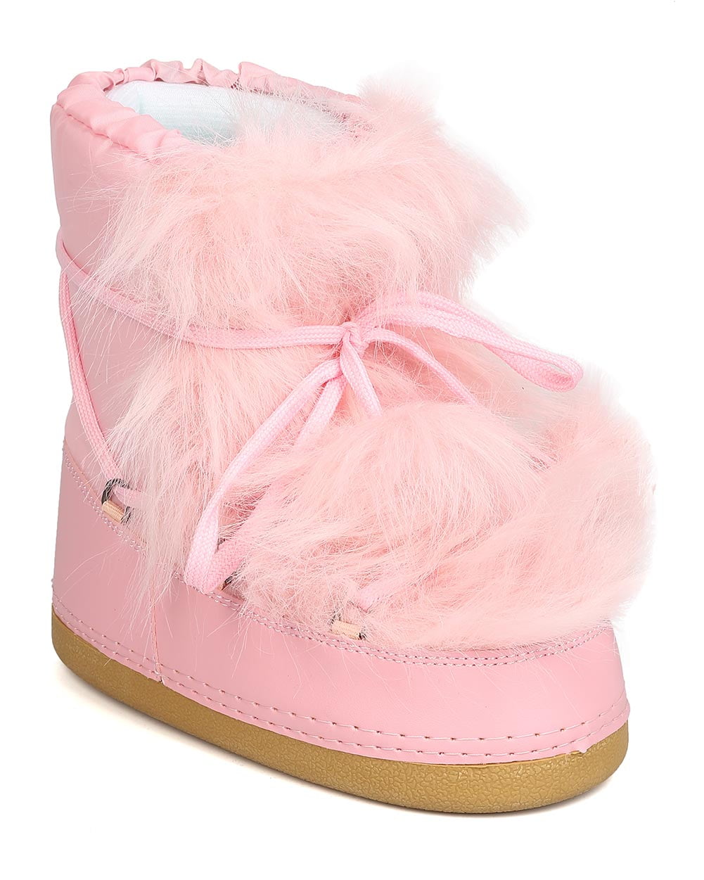 pink fur moon boots