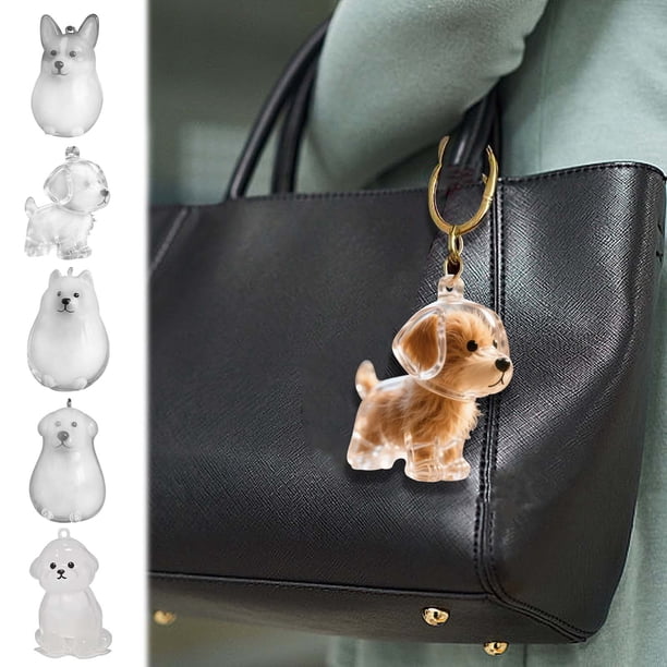 Caja de almacenamiento de acrílico transparente | Colgante de cápsula en forma de perro | Recuerdo conmemorativo de mascota hermético | Organizador de regalos decorativo | Porta joyas | Pieza única