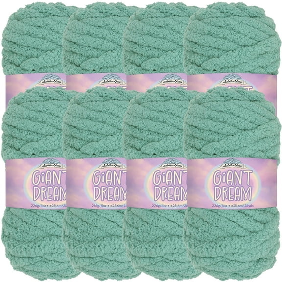 JubileeYarn Giant Dream Yarn - 226g/Skein Jumbo Polyester - Lucid - 8 Skeins