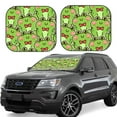 thumbnail image 6 of Kdxio Cute Green Frog Print 2-Piece Sun Shade Front Windshield - Foldable Car Front Window Sunshades For Most Sedans Suv Truck, 6 of 6