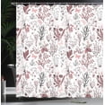 thumbnail image 3 of Abstract Shower Curtain, Simplistic Classic Greek Inspired Pattern in Monochrome Design, Cloth Fabric Bathroom Decor Set with Hooks, Umber and Taupe, 3 of 4