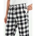 thumbnail image 5 of NY Threads Mens Flannel Pajama Pants with Pockets Soft Cotton Sleepwear Lounge PJ Bottoms, XX-Large, Black/White, 5 of 7