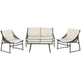 thumbnail image 2 of Safavieh Berkane Outdoor Modern Casual 4 Piece Set with Cushion, 2 of 13