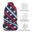 thumbnail image 6 of Easy to Install Car Universal Seat Cover, Pentagram Striped Pattern Four Seasons Universal Front Seat Cover, 2-Piece, 6 of 8