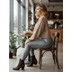 thumbnail image 4 of Leggins Cuero Afelpado Interior Strech Unitalla Legging Térmico de Talle Alto Malla Vinipiel Legins Mallon de Mujer, 4 of 6