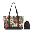 thumbnail image 7 of FORMRS Laptop Tote Bag for Women with 15.6" Computer Compartments Handbag, Red Christmas Poinsettia, 7 of 7