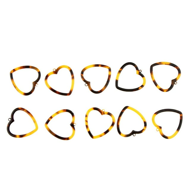 10pcs Bricolaje Colgante de Acrílico Hueco Colgantes Accesorios de Diy Joyería Color 5