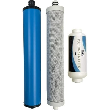 Compatible MICROLINE 435 R.O. Split Pre Carbon/Post GAC / 6" Inline with 3/8" Quick Connect fittings - Filter Set