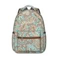 thumbnail image 1 of Colorful Vintage Paisley Students Backpack Chic Boho Floral Design, Adjustable Strap School Bag with Classic Artistic and Abstract Decorative Pattern, 1 of 6