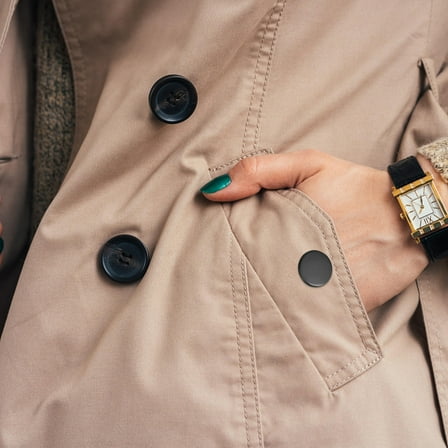 LOLIPPYY 10 Pcs Alloy Fasteners Large Buttons for Sewing Black Round Decorative for Adults