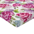 thumbnail image 2 of Ambesonne Abstract Fitted Sheet, Watercolor Lavenders, Full Size, Pale Green Hot Pink, 2 of 3