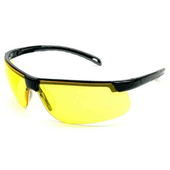 Shooter's Edge Echo Z87.1 Safety Shooting Glasses Contrast Yellow lens Black frm