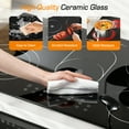 thumbnail image 6 of 30 Inch Electric Cooktop 5 Burners, 8500W Built-in Radiant Ceramic Stove Top with Dual Expandable Heating Zone, Touch Control 9 Power Levels, Timer & Child Lock, Hard Wired 220-240V(NO PLUG), 6 of 7