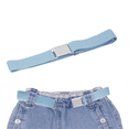 thumbnail image 7 of Buyless Fashion Kids Toddlers Baby Adjustable Elastic Stretch Belt with Silver Buckle - 5101-Light-Blue, 7 of 7