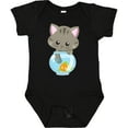 thumbnail image 3 of Inktastic Cute Cat, Little Cat, Kitty, Kitten, Fish Bowl Girls Baby Bodysuit, 3 of 5