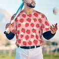 thumbnail image 5 of Picia Strawberry And Flowers Pattern Mens Polo Shirts Quick Dry Short Sleeve Golf T Shirt Performance Moisture Wicking Casual Workout Baseball T-shirt-X-Large, 5 of 7