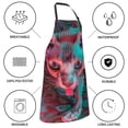 thumbnail image 5 of Zufioo Psychedelic Hairless Cat Print Adult Waterproof Apron, Cooking Apron, Flower Arranging and Painting Apron-Adjustable Straps, with Pockets, Kitchen Supplies-One Size, 5 of 9