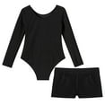 thumbnail image 4 of YONGHS Kids Girls Dance Sports Workout Unitard Biketard Gymnastics Leotard with Booty Shorts Tracksuit Red 8, 4 of 7
