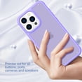 thumbnail image 3 of Decase for iPhone 15 Plus Translucent Case,Military Grade Anti-Drop Rugged Shockproof Anti-Yellowing Protection Cover,Anti-Scratch Soft TPU + Hard PC Hybrid Back Cover for iPhone 15 Plus,Purple, 3 of 6