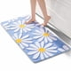 thumbnail image 1 of Alfombra de baño con margaritas amarillas, antideslizante y absorbente, 60 x 120 cm, alfombra de ducha suave Floral Haven, 1 of 7