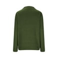 thumbnail image 7 of Aboser Chunky Sweaters for Women Comfy V Neck Pullover Tops Warm Casual Long Sleeve Sweater Solid Color Jumper Tops Fall Winter Blouses Army Green L, 7 of 7
