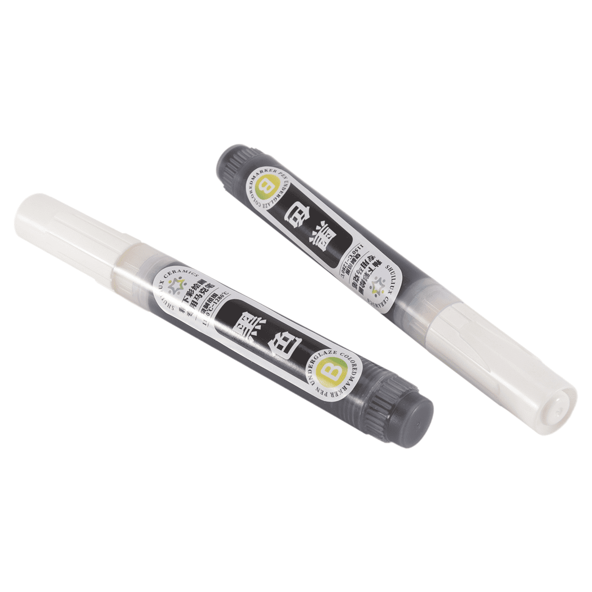 4 Pcs Underglaze Pen Underglaze for Ceramics Ceramic Writing Pen Underglaze Permanent Porcelain Colored Pen (Black)