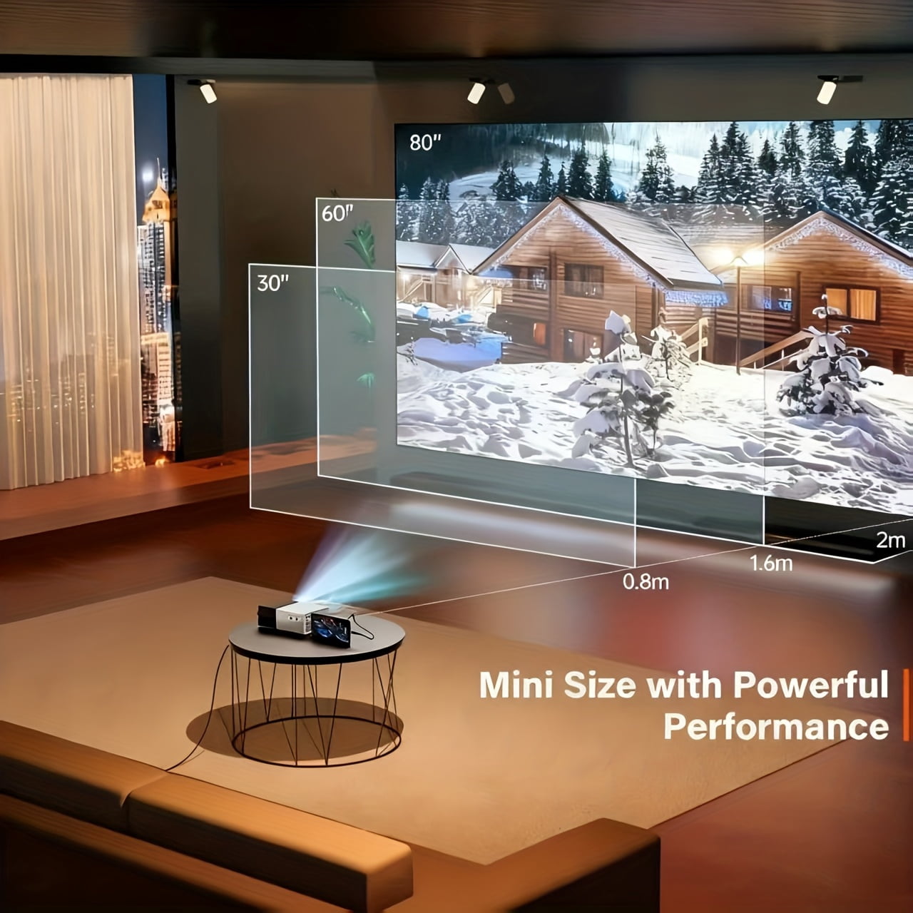 A 1080P Mini LED Projector, Compact And Portable, Suitable for Outdoor And Home Use, Supports 1080P HD Resolution, Local 240P, Compatible with Android, Ios, Windows, Etc., Supports USB Power Supply