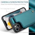 thumbnail image 2 of Feishell for iPhone 13 Case with Card Holder, Wallet Case for Women Men with RFID Blocking, Durable PU Leather Kickstand Magnetic Clasp Shockproof Phone Case,Blue, 2 of 9