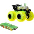 thumbnail image 4 of Hot Wheels Monster Trucks 1:64 Scale Vehicles 2 Pack; 1 Die-Cast Truck & 1 Car, 4 of 5