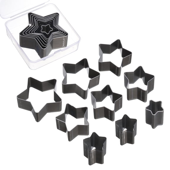 Uxcell Leather Star Shape Punch Cutter Set 9 Sizes Leather Hollow Cutter Kit 9pcs