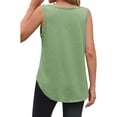 thumbnail image 3 of Summer Sleeveless Solid Color Women Scoop Neck Casual Tank Tops Camisole, 3 of 7
