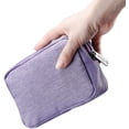 thumbnail image 1 of E-Tree 7 inch Canvas Zippered Small Bag, Mini Travel Makeup Carrying Case, Cosmetic Bag, Portable Electronics, 1 of 5