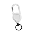 thumbnail image 2 of Retractable Keychain Carabiner Badge Holder Reel Steel Cord Compact Size for Camping Hiking Fishing Outdoor Use, 2 of 9