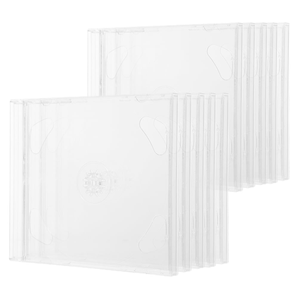 EXHUMKY BERTDOMD 4-Pack CD DVD Storage Cases, Polystyrene Material, Sleek Design for Media Organization and