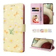 thumbnail image 6 of Mantto for Samsung Galaxy A12 Flower Pattern Leather Wallet Case with Magnetic Clasp Stand and Bank Card Slots Wrist Strap Protective Flip Phone Cover for Samsung Galaxy A12, D, 6 of 8