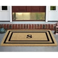 thumbnail image 3 of Heavy Duty Coir Door Mat Thin Double Picture Frame, Monogram S - Black 30" x 48", 3 of 5