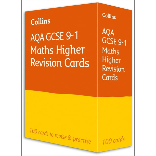 Collins Gcse 9 1 Revision New Aqa Gcse 9 1 Maths Higher Revision Flashcards Postcard Book Or Pack Walmart Com Walmart Com