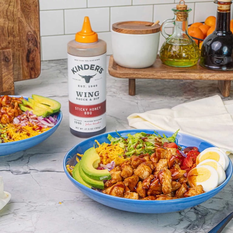 Kinder's, Sticky Honey Wing Sauce, 27.5 Ounce, Versatile BBQ & Dip