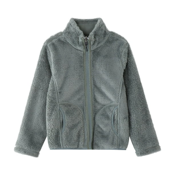 Sudadera Para Niños Pequeños Forro Polar Para Otoño E Invierno Tops De Forro Polar Más Cárdigan De Forro Polar Coral Suéter Con Capucha Verde Odeerbi LM103-7703
