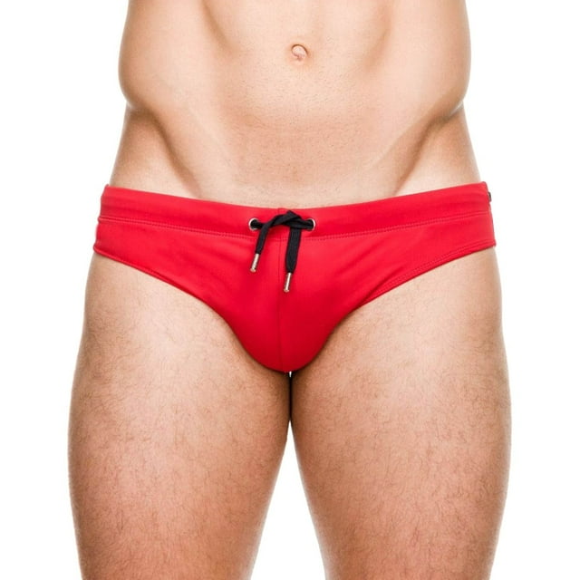 Cathalem Men's Bikini Swimwear Bikini Boxer Trunks Swimsuits Bathing Suits,Red L