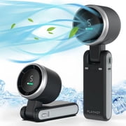 PLAYHOT Portable Handheld Turbo Fan, 5 Gear Wind,4000mAh Battery Operated, Up to 10 Working Hours, 3 IN 1 Hand Fan Rechargeable with Air Turbo Tech Cooling Fan for Outdoor Activities, Travel, Working