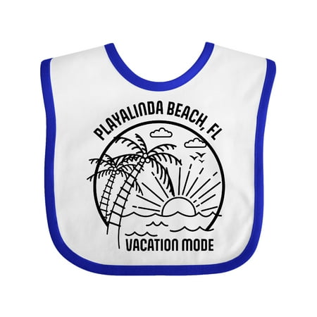 

Inktastic Summer Vacation Mode Playalinda Beach Florida Gift Baby Boy or Baby Girl Bib