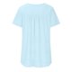 thumbnail image 5 of Camisetas Casuales de Mujer Cuello Redondo de Color Sólido con Diseño de Manga de Botón Ahuecado, Camiseta de Verano Ligera para Uso Diario, 5 of 8