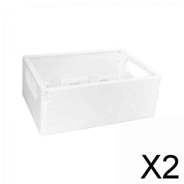 2x Cestas de Almacenamiento de Plástico, Apibles Organizador de Juguetes Plegable Caja de Almacenamiento Contenedor de Almacenamiento para 2 piezas
