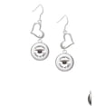 thumbnail image 2 of Delight Jewelry Silvertone Domed Class of 2023 Open Heart French Earrings, 2 of 4