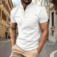 thumbnail image 2 of Afdoent Golf Shirts For Men Male Short Sleeve Shirt Summer Casual Solid Color Holiday Shirts Tops Fashion, 2 of 5