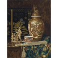 thumbnail image 2 of Ernst Czernotzky 19x24 Black Ornate Framed Double Matted Museum Art Print Titled: Still Life with Chinese Decorative Objects, 2 of 5
