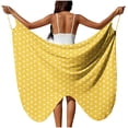 thumbnail image 3 of NSLGXD Robe de Plage à Pois pour Femmes, Protection Solaire, Sans Manches, par-Dessus de Maillot, Bretelles Spaghetti, Boho, Grande Taille, Robes Jaunes, par-Dessus, Taille P-5TG, 3 of 10