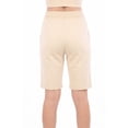 thumbnail image 4 of Women Drawstring Cotton Spandex Casual Sports Bermuda Shorts, 4 of 7