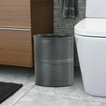 thumbnail image 5 of nu steel Bogart Metal Wastebasket, Small Round Plastic Vintage Trash Can for Bathroom, Bedroom, Dorm, College, Office - Oil Rubbed Bronze, 5 of 6